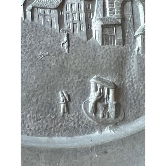 Pewter Plate Nürnberg Albr. Dürer Haus Design 9" D Artists Wall Plate Gift - Picture 11 of 12